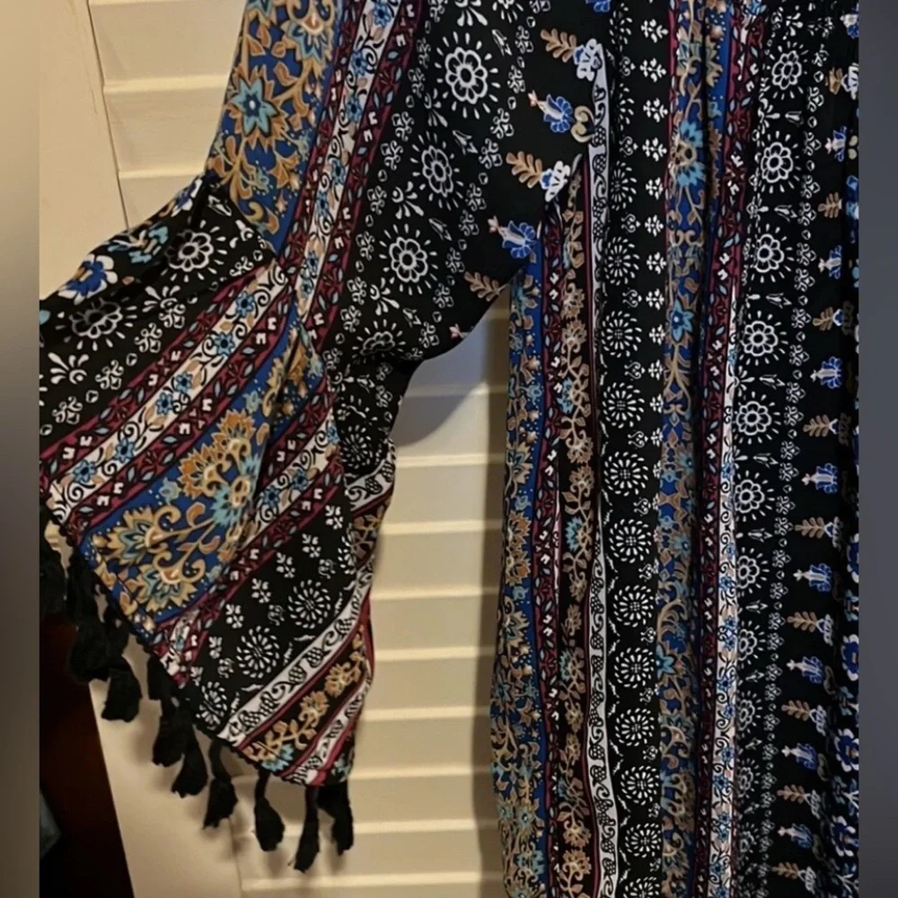 Westport Bohemian Multicolor Off-Shoulder Top long sleeve/ Size 3X - Picture 9 of 13